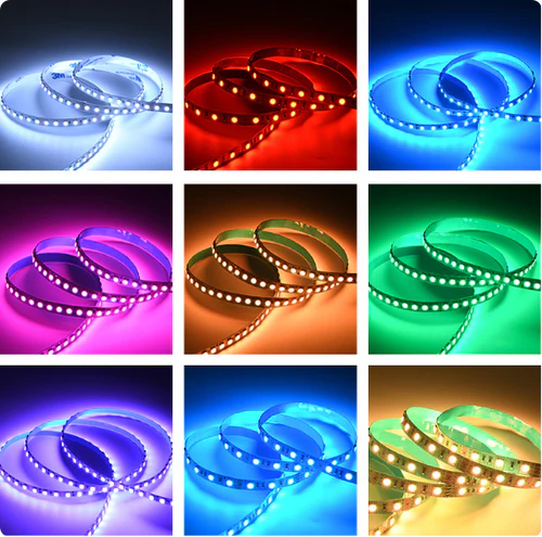 6MM Wide SMD5050 RGB LED Strip Light - DC12V | 6mm PCB | 60 LEDs/M | Non-Waterproof | for Mirror, Kitchen Cabinet, Bedroom | 50/500M