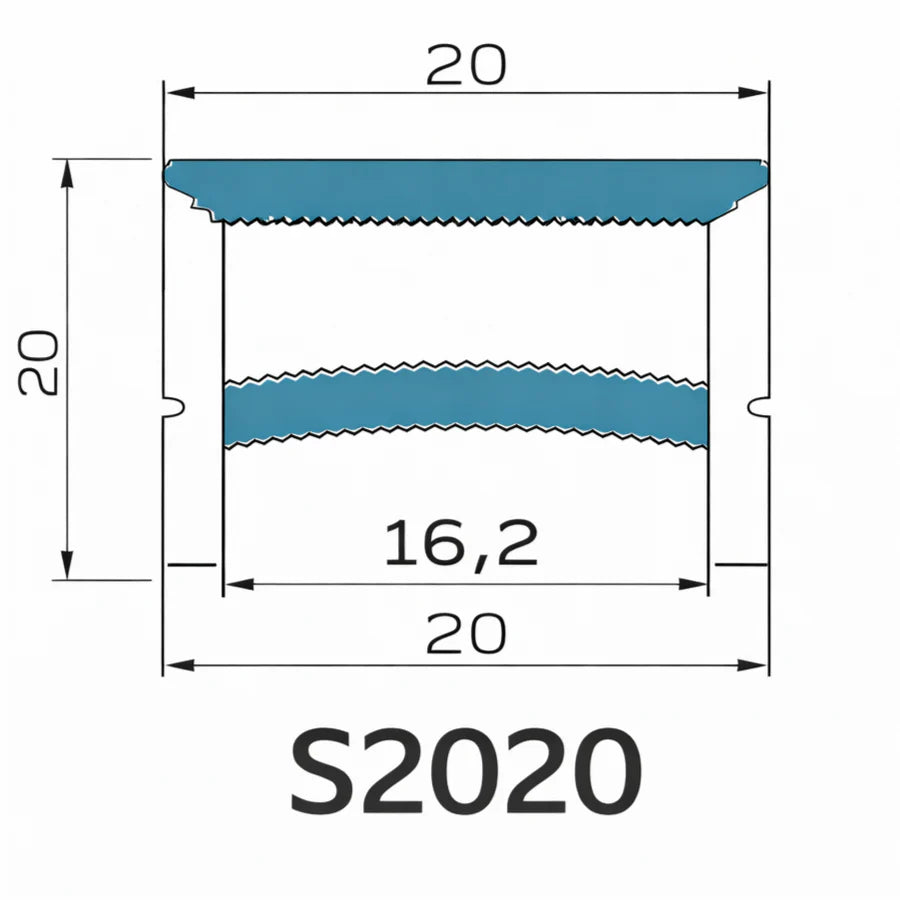 LQ Series S2020 Quick Install LED Neon Profile | Double-Chamber Diffuser Edge-Free Structure | 20×20mm Top Emitting commercial neon profile | Max Strip Width ≤16mm | LED Sign Cove Lighting | 5M/500M