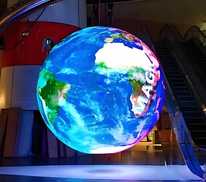 LI- Giant Indoor LED Ball Display – Dia. 200cm / 250cm / 300cm / 400cm / 500cm (6.6ft–16.4ft) | P3 / P2.5 / P2 / P1.86 / P1.53 / P1.25 | 360° LED Ball Display for Museums, Fairs & Installations