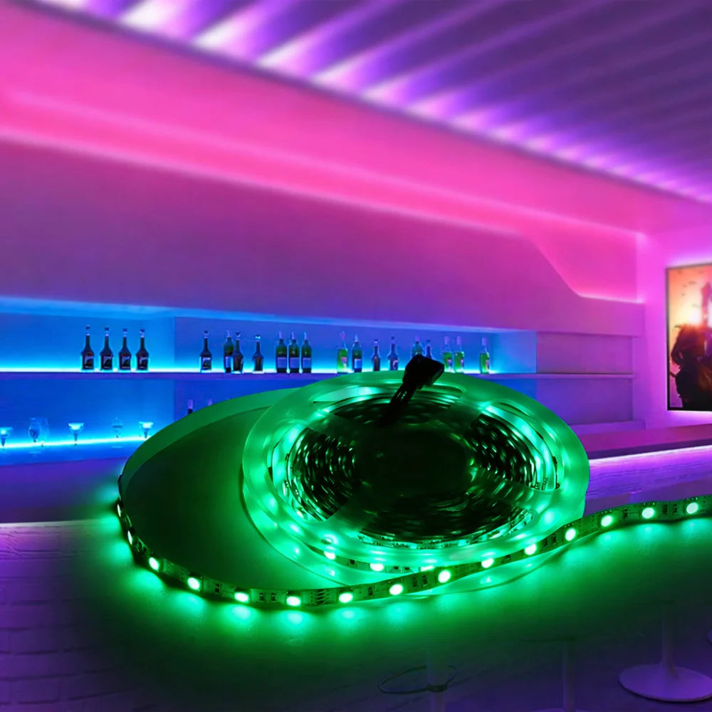 8MM Wide SMD5050 RGB LED Strip Light - DC12V | 8mm PCB | 60 LEDs/M | Non-Waterproof | for Mirror, Kitchen Cabinet, Bedroom | 50/500M