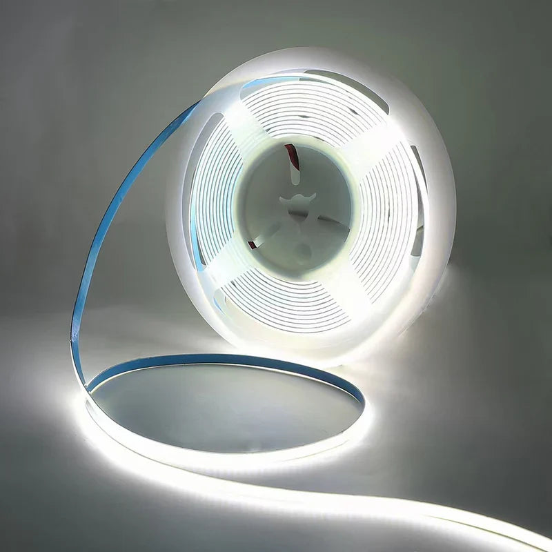 COB Flexible LED Strip Light - 12V / 24V | 5mm PCB | 400 LEDs/M | CRI 90+ | Dot-Free Continuous Lighting | 3000K / 4000K / 6500K / Red / Blue / Green / Pink / Yellow | Non-Waterproof | for Cabinets,Kitchen Office Lighting | 50/500M