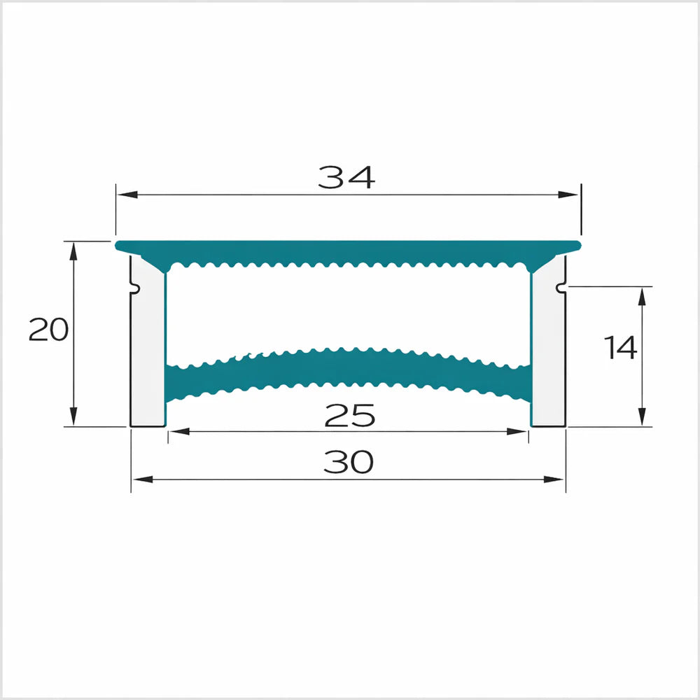 LQ Series S3020 Quick Install LED Neon Profile | With-Edge Silicone Cover | 30×20mm Top Emitting commercial neon profile | Max Strip Width ≤25mm | Retail Store Lighting | 5M/500M