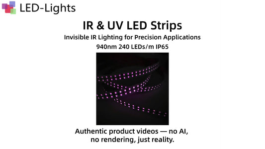 940nm Invisible Infrared LED Strip Demo | SMD2835 240 LEDs/m IP65 5M | LED-Lights