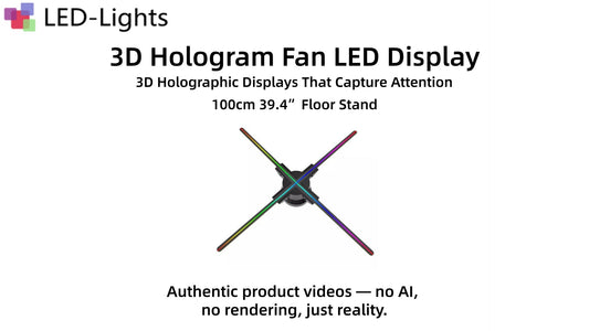 Holo-F Series 100cm 3D Hologram Fan Display Demo | Large Holographic Advertising Fan | LED-Lights