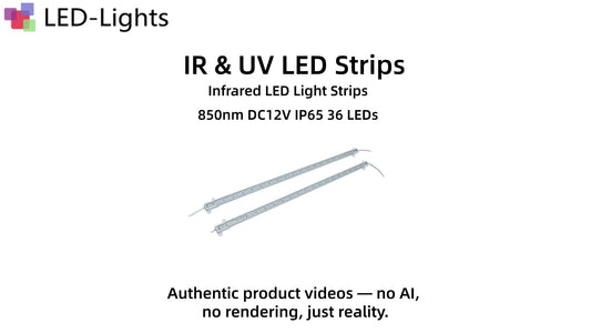 SMD2835 DC12V 850nm Infrared Rigid LED Strip Demo | IP65 Waterproof 36 LEDs | LED-Lights