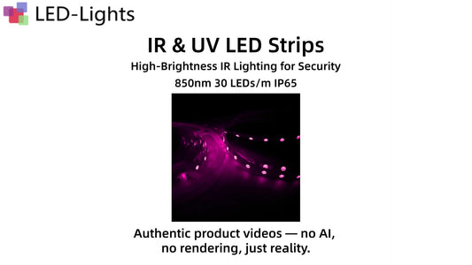 850nm SMD5050 Infrared LED Strip Light Demo | 30 LEDs/m IP65 5M | LED-Lights