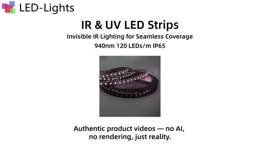 940nm Invisible Infrared LED Strip Demo | SMD2835 120 LEDs/m IP65 5M | LED-Lights