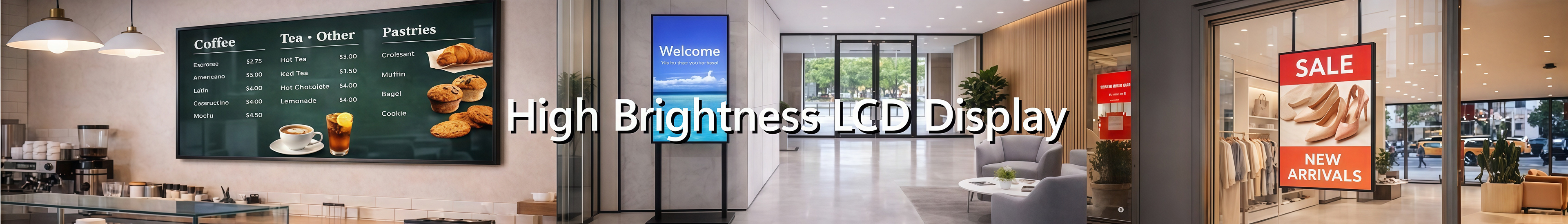 High Brightness LCD Display for Store Window