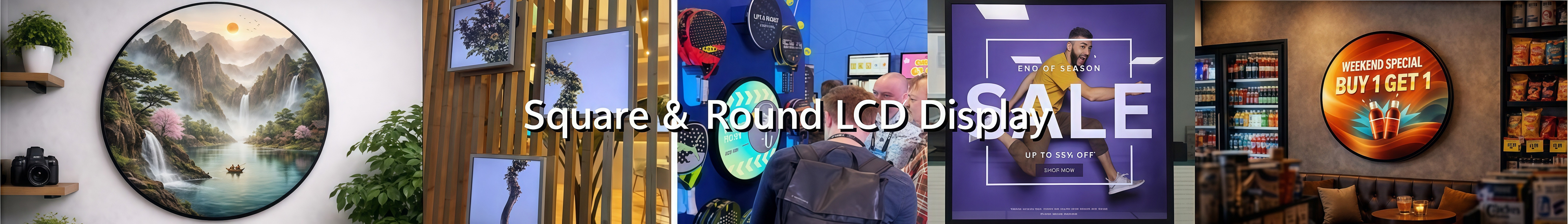 Square & Circular LCD Display Screen