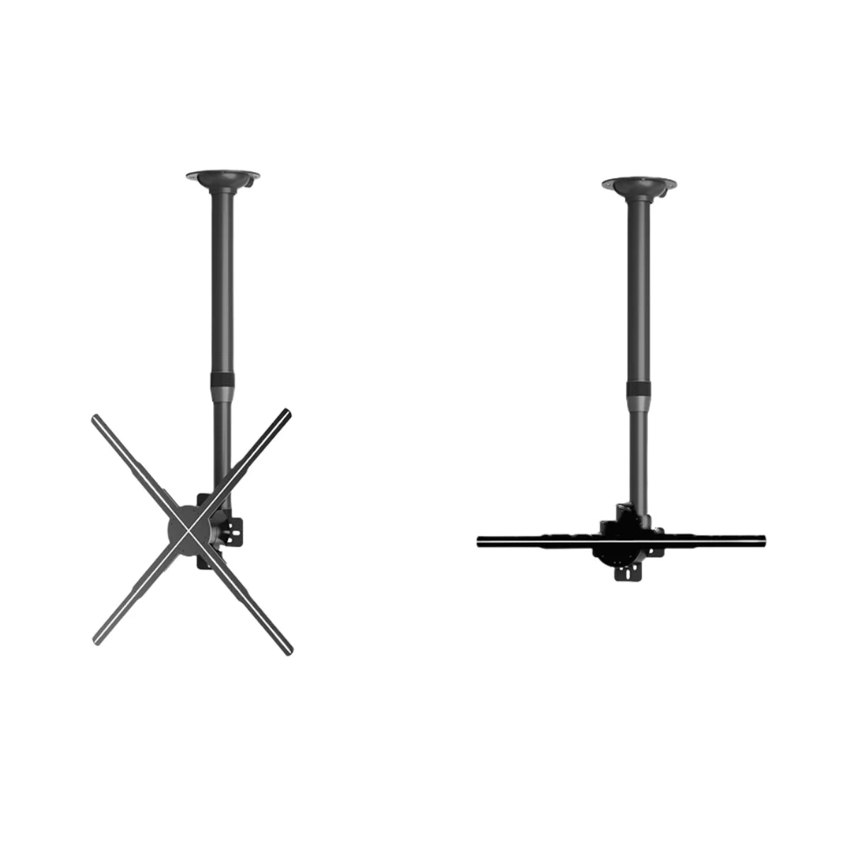 3D Hologram Display Mounting Solutions | Commercial Hologram Display | Tripod Floor Stand / Ceiling Mount Bracket / Dual-Pole Mobile Stand | Black Finish | Adjustable Height 60cm to 160cm (23.6–63.0 inch)