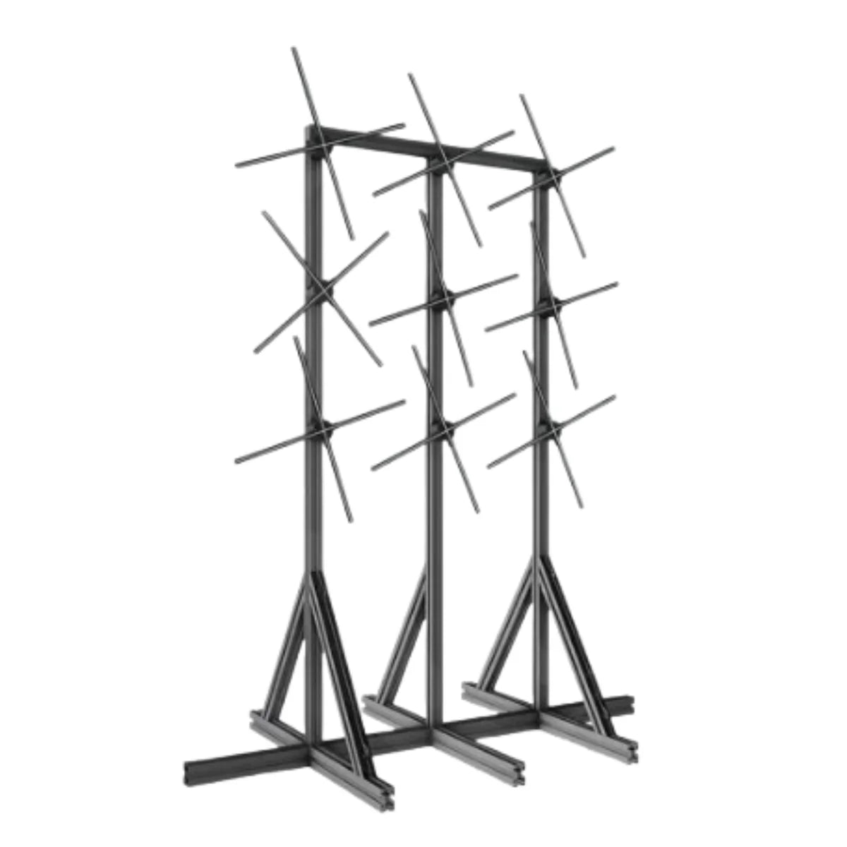 Custom Multi-Fan Display Structure | 3D Hologram LED Display | Multi Fan Display | 1×3 / 2×3 / 3×3 Display Configurations | Compatible with Hologram Fans up to 100cm | Modular Steel Frame