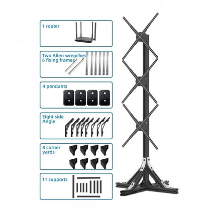 Custom Multi-Fan Display Structure | 3D Hologram LED Display | Multi Fan Display | 1×3 / 2×3 / 3×3 Display Configurations | Compatible with Hologram Fans up to 100cm | Modular Steel Frame