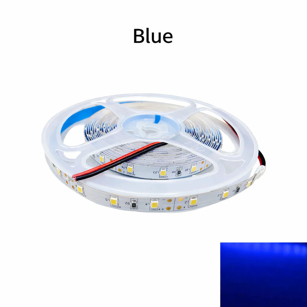 DC24V SMD2835 Single Color LED Strip Light, 0.2W per LED 60 LEDs/m High Brightness 8mm PCB Warm White / Natural White / Cool White / Blue IP00 / IP67 for Mirror, Kitchen Cabinet, Bedroom, 50/500M