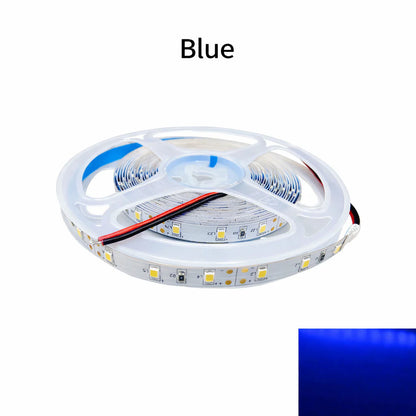 DC24V SMD2835 Single Color LED Strip Light, 0.2W per LED 60 LEDs/m High Brightness 8mm PCB Warm White / Natural White / Cool White / Blue IP00 / IP67 for Mirror, Kitchen Cabinet, Bedroom, 50/500M