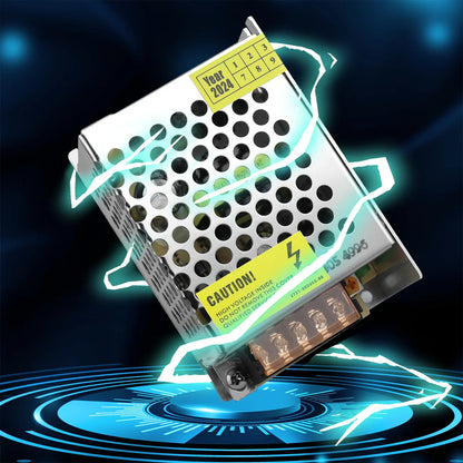 DC 5V 10W–300W Industrial Switching Power Supplies, AC 110/220V Input, LED Strip Driver Transformer, Industrial Metal Case with Terminals, CE/FCC/RoHS Certified, 300W with Cooling Fan