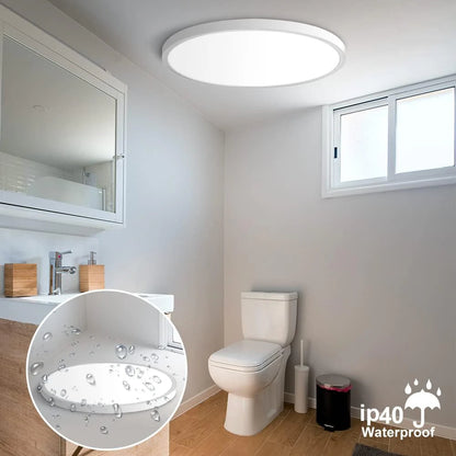 AC 110–130V White Round Flush Mount LED Ceiling Light – 7 / 9 / 12 / 15.7 / 24 Inch – 3000K / 4500K / 5000K / 6500K – for Residential & Commercial Lighting – Local Stock (US)