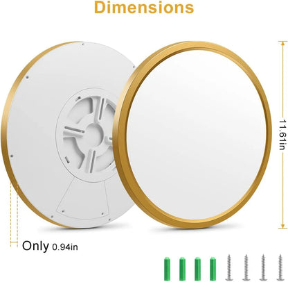 AC 110–130V Gold Round Flush Mount LED Ceiling Light – 18 / 24 / 32 Inch – 3000K / 4500K / 5000K / 6500K – for Residential & Commercial Lighting – Local Stock (US)