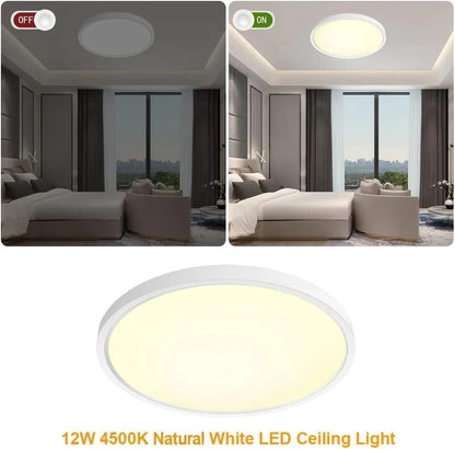 AC 110–130V White Round Flush Mount LED Ceiling Light – 7 / 9 / 12 / 15.7 / 24 Inch – 3000K / 4500K / 5000K / 6500K – for Residential & Commercial Lighting – Local Stock (US)