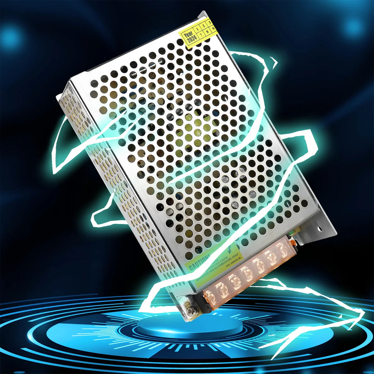DC 5V 10W–300W Industrial Switching Power Supplies, AC 110/220V Input, LED Strip Driver Transformer, Industrial Metal Case with Terminals, CE/FCC/RoHS Certified, 300W with Cooling Fan