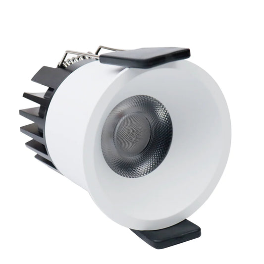DGEU-Angled 7W / 9W / 12W Deep Anti-Glare Full Spectrum LED Downlight | 200–240V | 4/100/500 Pack | 3000K / 4000K / 5000K | 24° Beam | White Housing | CRI>95 | Commercial Project Lighting