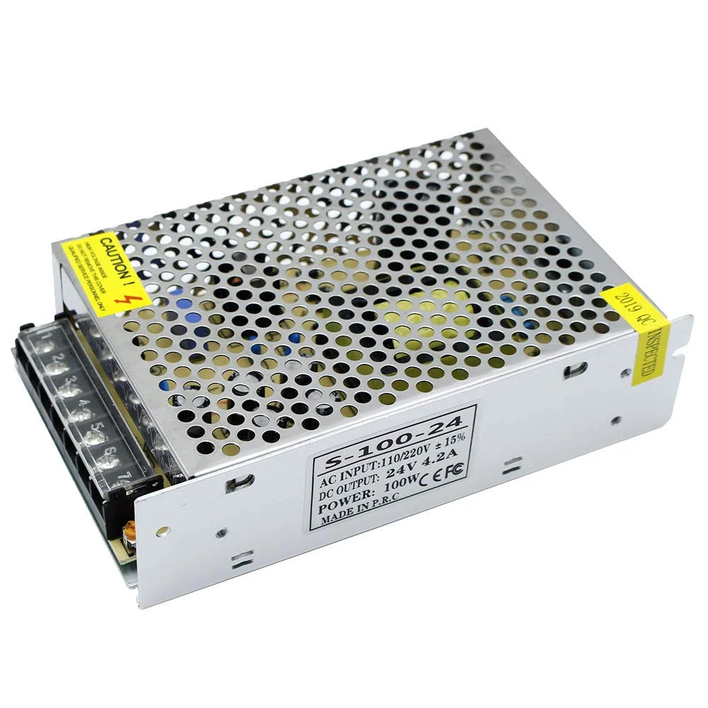 DC 12V/24V 60W–240W Industrial Switching Power Supplies, AC 110/220V Input, Constant Voltage LED Driver Transformer, Metal Case with Screw Terminals, CE/FCC/RoHS Certified