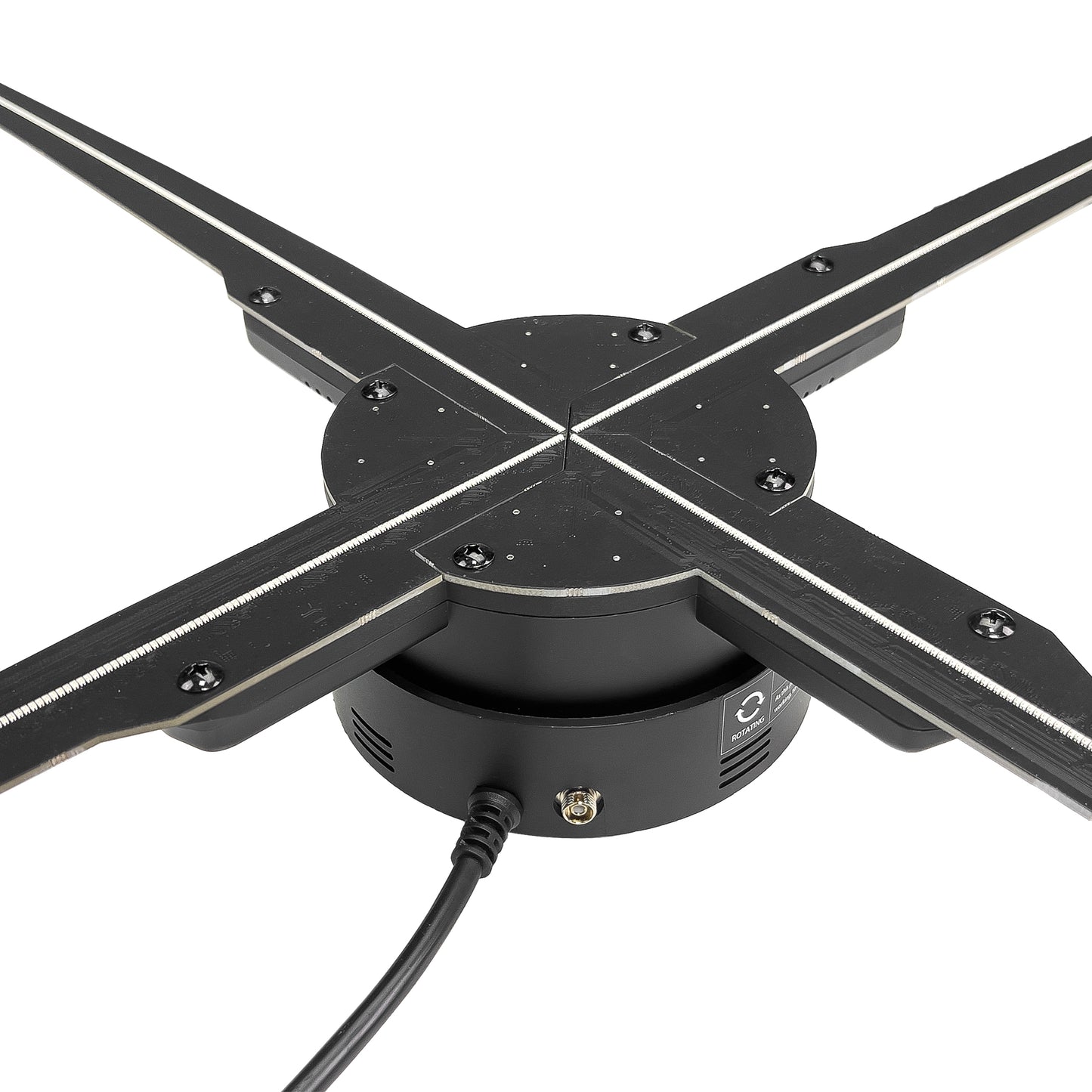 FL Series 65cm to 100cm (25.6–39.4 inch) | 3D Hologram LED Display | Medium Size | Synchronous Control | Large Hologram Fan | Fan Only / Fan with Tripod Floor Stand / Ceiling Mount | 4 Blades | Power Adapter Included