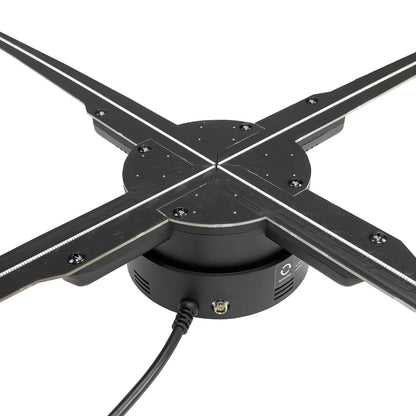FL Series 65cm to 100cm (25.6–39.4 inch) | 3D Hologram LED Display | Medium Size | Synchronous Control | Large Hologram Fan | Fan Only / Fan with Tripod Floor Stand / Ceiling Mount | 4 Blades | Power Adapter Included