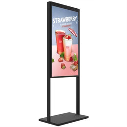 49" Double-Sided High Bright Window LCD Display, 2500nits Front + 700nits Back, Android 2+32G, Non-Touch, Cloud/APP/USB, Hanging/Floor Stand