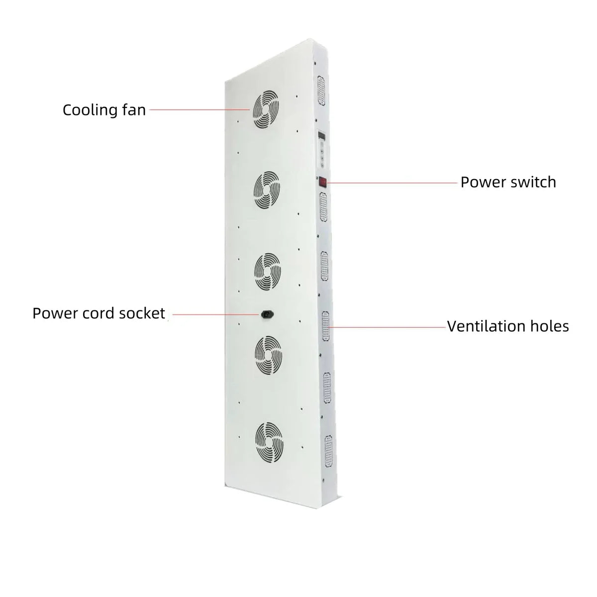 ALL-PRO5000 Red LED Light Therapy Panel with Electrical Mobile Stand, 1250W Deep Red 660nm & Near Infrared 850nm LED Light Therapy