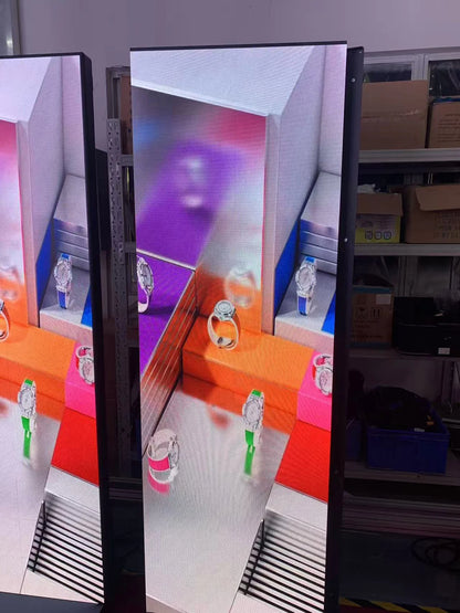 LEP-GOB Series LED Digital Signage Poster | 640×1920mm Indoor Plug-in | P2.5 / P1.86 / P1.53 / P1.25 | GOB-Protected Surface + Flip-Open Magnetic Frame