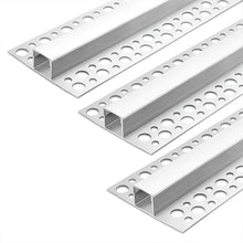 Double-Sided Drywall LED Aluminum Profiles – for 1–12mm LED Strip Plaster-in Recessed Profile | Silver | Milky White Cover | 1m / 2m / 3m | 50 / 100-Pack