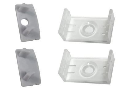 U Shape LED Channel - U02-A 12mm Silver / Black Aluminum Profile | Milky White Cover | Heavy-Duty LED Mounting Track – 1m / 2m / 3m | 50 / 100-Pack