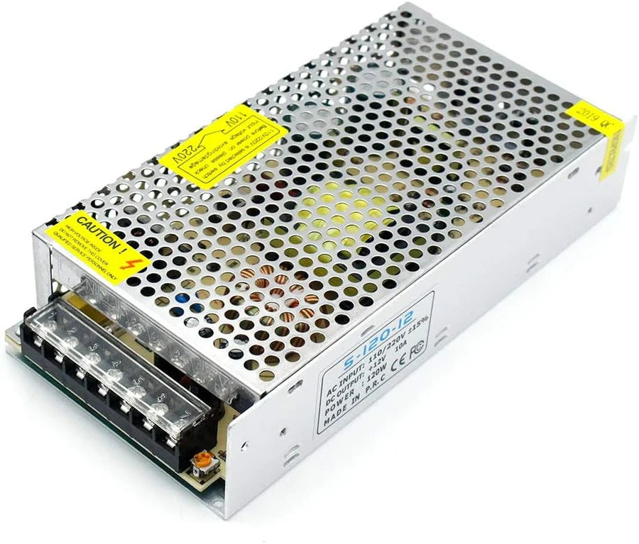 DC 12V/24V 60W–240W Industrial Switching Power Supplies, AC 110/220V Input, Constant Voltage LED Driver Transformer, Metal Case with Screw Terminals, CE/FCC/RoHS Certified