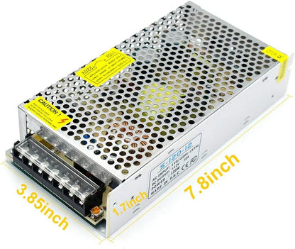 DC 12V/24V 60W–240W Industrial Switching Power Supplies, AC 110/220V Input, Constant Voltage LED Driver Transformer, Metal Case with Screw Terminals, CE/FCC/RoHS Certified