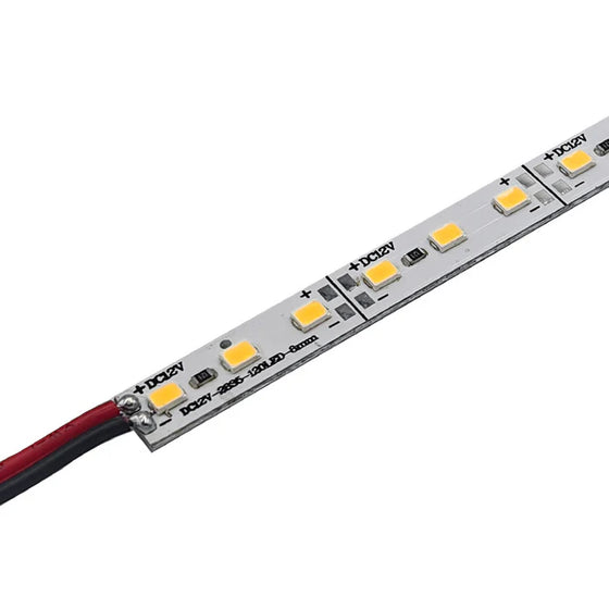SMD2835 8MM Wide Rigid LED Strip Light, DC12V / 24V 12W/M 120 LEDs/M 8mm PCB 1Meter Length, Warm White / Natural White / Daylight White / Cool White / Blue / Red / Green High Brightness Indoor Lighting, 50PCS / 500PCS