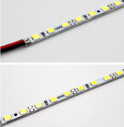 SMD2835 4MM Wide Rigid LED Strip Light, DC12V / 24V 12W/M 120 LEDs/M 4mm PCB 1Meter Length, Warm White / Natural White / Daylight White / Cool White / Blue / Red / Green High Brightness Indoor Lighting, 50PCS / 500PCS