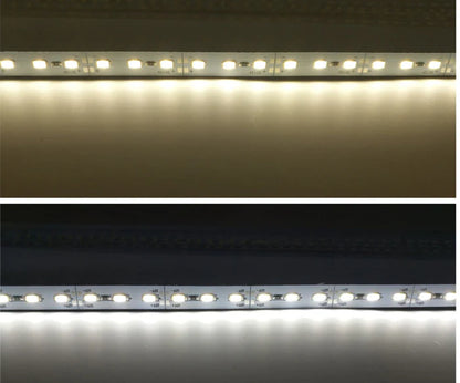 Rigid LED Strip Light – SMD5630, 72 LEDs/M, 12mm Bare PCB, 1 Meter Length, 12V / 24V DC, Available in 3000K / 4000K / 6500K / 8000K White, Indoor Linear Lighting Bar