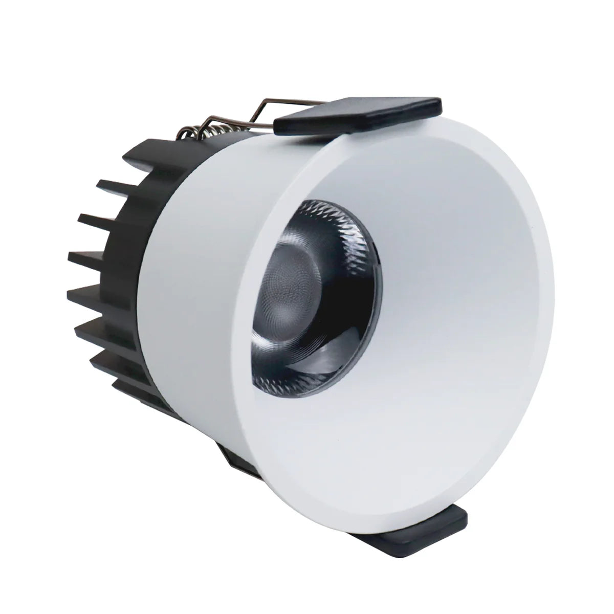 DGEU-Angled 7W / 9W / 12W Deep Anti-Glare Full Spectrum LED Downlight | 200–240V | 4/100/500 Pack | 3000K / 4000K / 5000K | 24° Beam | White Housing | CRI>95 | Commercial Project Lighting