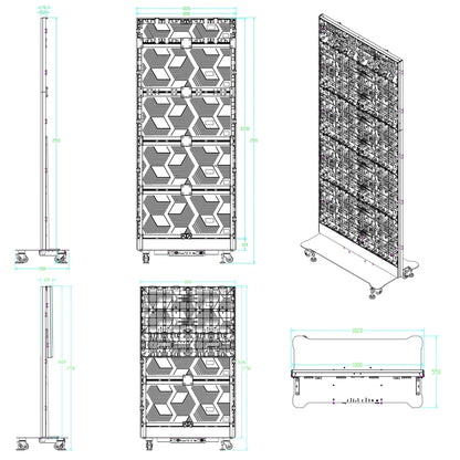 LEP-F Series Foldable Extra-Large LED Digital Signage Poster | GOB Surface + Magnetic Frame | 1000×2250mm | P2.6 / P1.95 / P1.56 / P1.25 | Available in 1 set / 3 set Pack / 6 set Pack