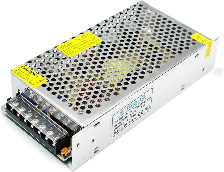 DC 12V/24V 60W–240W Industrial Switching Power Supplies, AC 110/220V Input, Constant Voltage LED Driver Transformer, Metal Case with Screw Terminals, CE/FCC/RoHS Certified