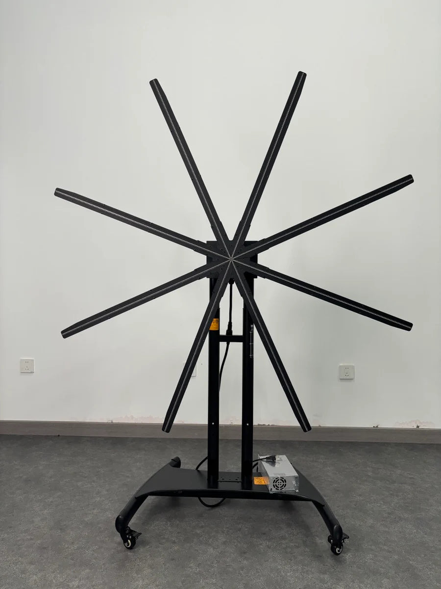 3D Hologram Display Mounting Solutions | Commercial Hologram Display | Tripod Floor Stand / Ceiling Mount Bracket / Dual-Pole Mobile Stand | Black Finish | Adjustable Height 60cm to 160cm (23.6–63.0 inch)