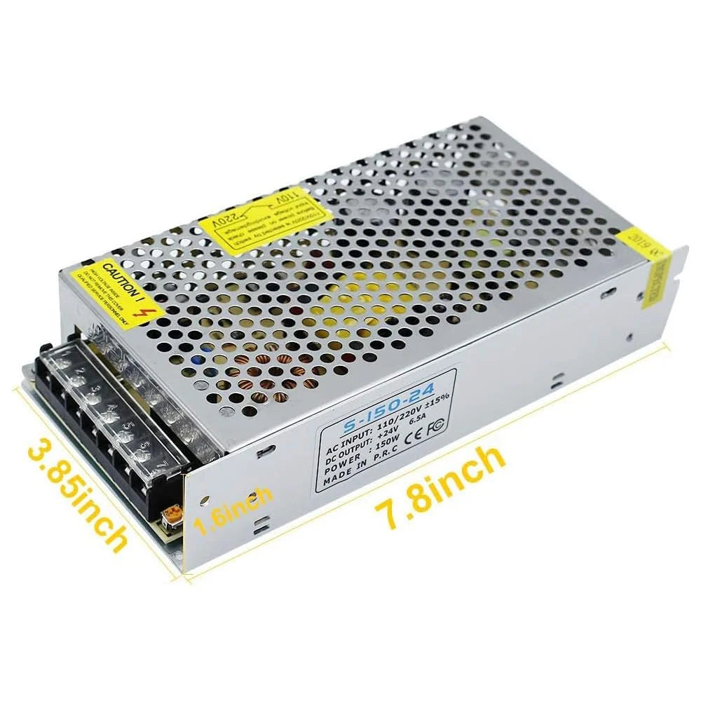 DC 12V/24V 60W–240W Industrial Switching Power Supplies, AC 110/220V Input, Constant Voltage LED Driver Transformer, Metal Case with Screw Terminals, CE/FCC/RoHS Certified
