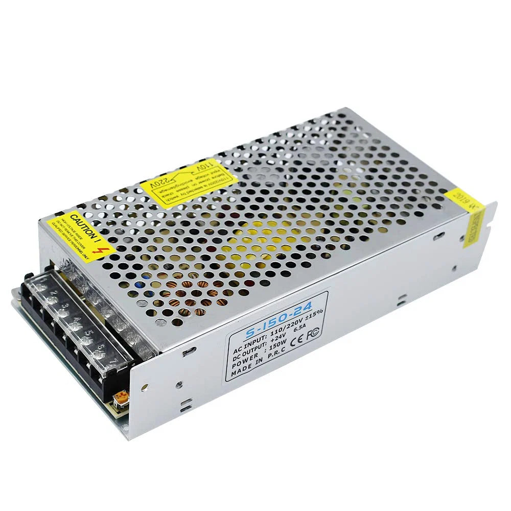 DC 12V/24V 60W–240W Industrial Switching Power Supplies, AC 110/220V Input, Constant Voltage LED Driver Transformer, Metal Case with Screw Terminals, CE/FCC/RoHS Certified