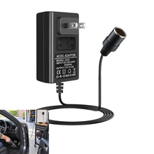 DC 12V Cigarette Lighter Power Supply Adapter 24W/36W, AC 100–240V Input Converter Transformer with US Plug - for Car Accessories, Pumps, Coolers and LED Lights