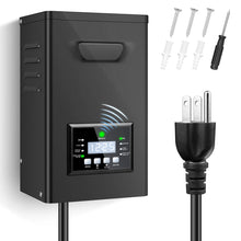 150W - 250W Outdoor Low Voltage Transformer, 120V to 12V/15V AC, Timer & Internal Photocell, Single Zone, Outdoor Lighting Power Supply for Yard, Garden & Patio Lighting