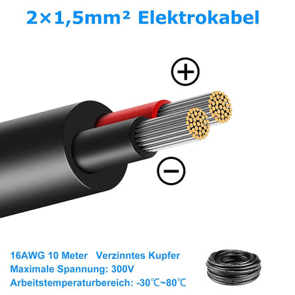 16 AWG 2/3/4/5 Conductor PVC Insulated Copper Cable, Black/White Multi-Core Flexible Electrical Wire – Control Cable for Wiring Systems – 50m / 500m