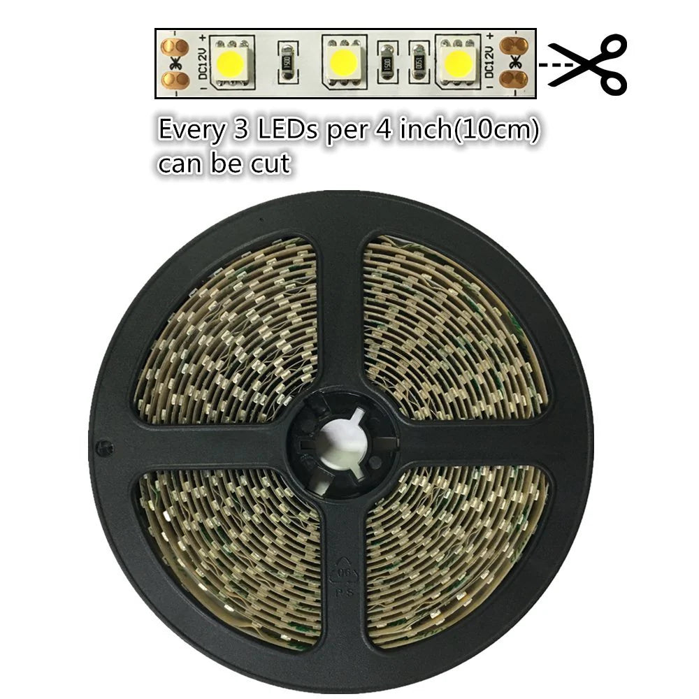 DC24V SMD2835 Full Spectrum LED Strip Light – CRI 97+ | 600 LEDs (120 LEDs/M) | 2700K / 3000K / 4000K / 5500K / 6500K | 16W/M | 8mm PCB | CRI 97+ | IP00 / IP67 | Under Cabinet, Mirror & Bedroom Accent Lighting | 50/500M