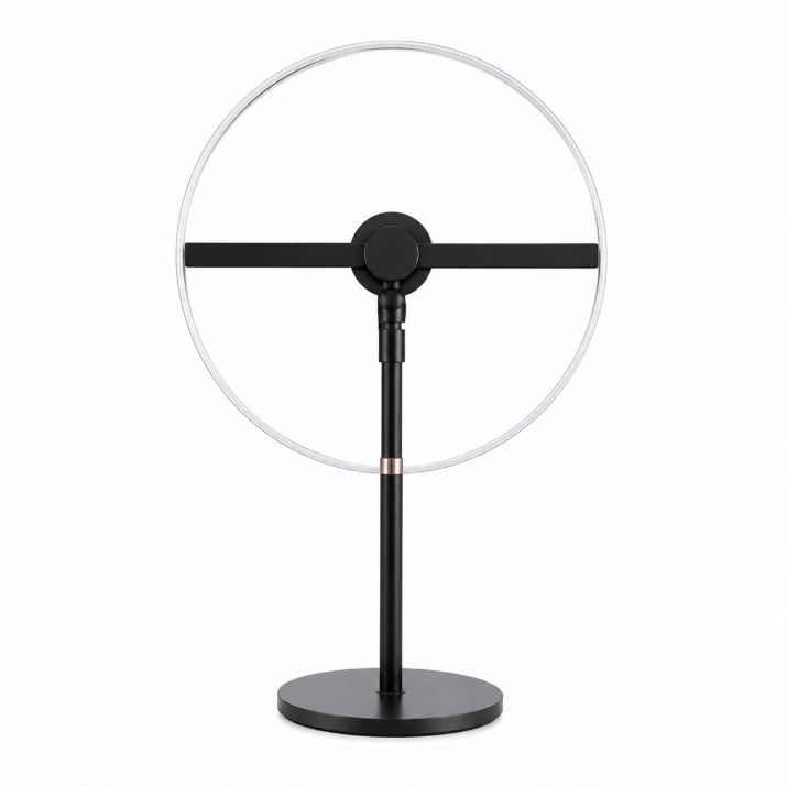 FL Series 11cm to 42cm (4.3–16.5 inch) | 3D Hologram LED Display | Small Size | Asynchronous Control | Retail Hologram Display | Desktop Stand with Transparent Protective Cover | 2 Blades