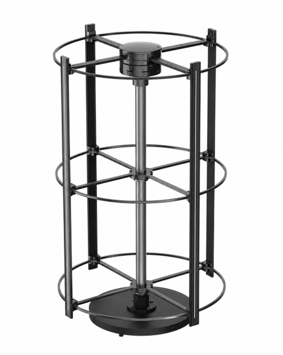 CYL Series 50cm (19.7 inch) | 3D Hologram LED Display | Medium Size | Cylinder Fan Cloud Control (AS) | Commercial Hologram Display | Transparent Cylindrical Protective Cover with Mobile Base | 4 Blades | Mobile Base Included & Power Adapter Included