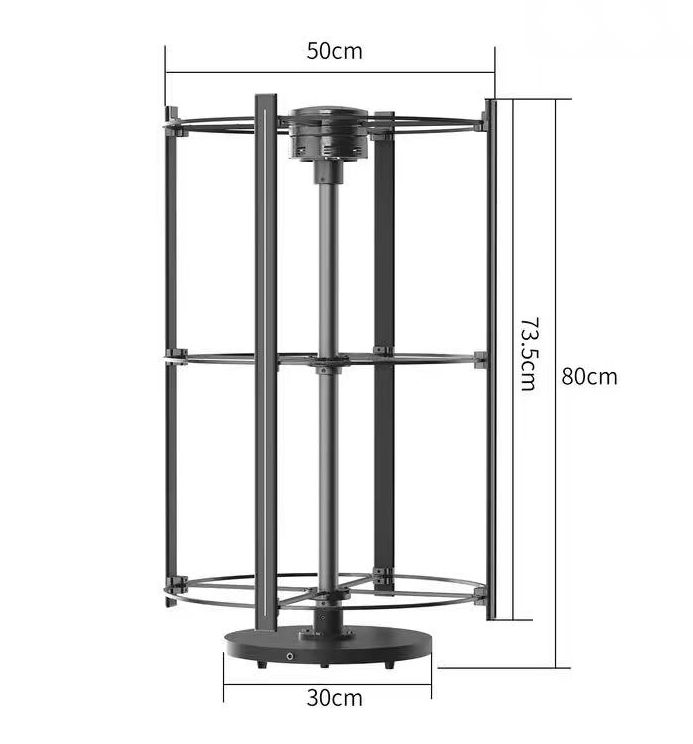CYL Series 50cm (19.7 inch) | 3D Hologram LED Display | Medium Size | Cylinder Fan Cloud Control (AS) | Commercial Hologram Display | Transparent Cylindrical Protective Cover with Mobile Base | 4 Blades | Mobile Base Included & Power Adapter Included